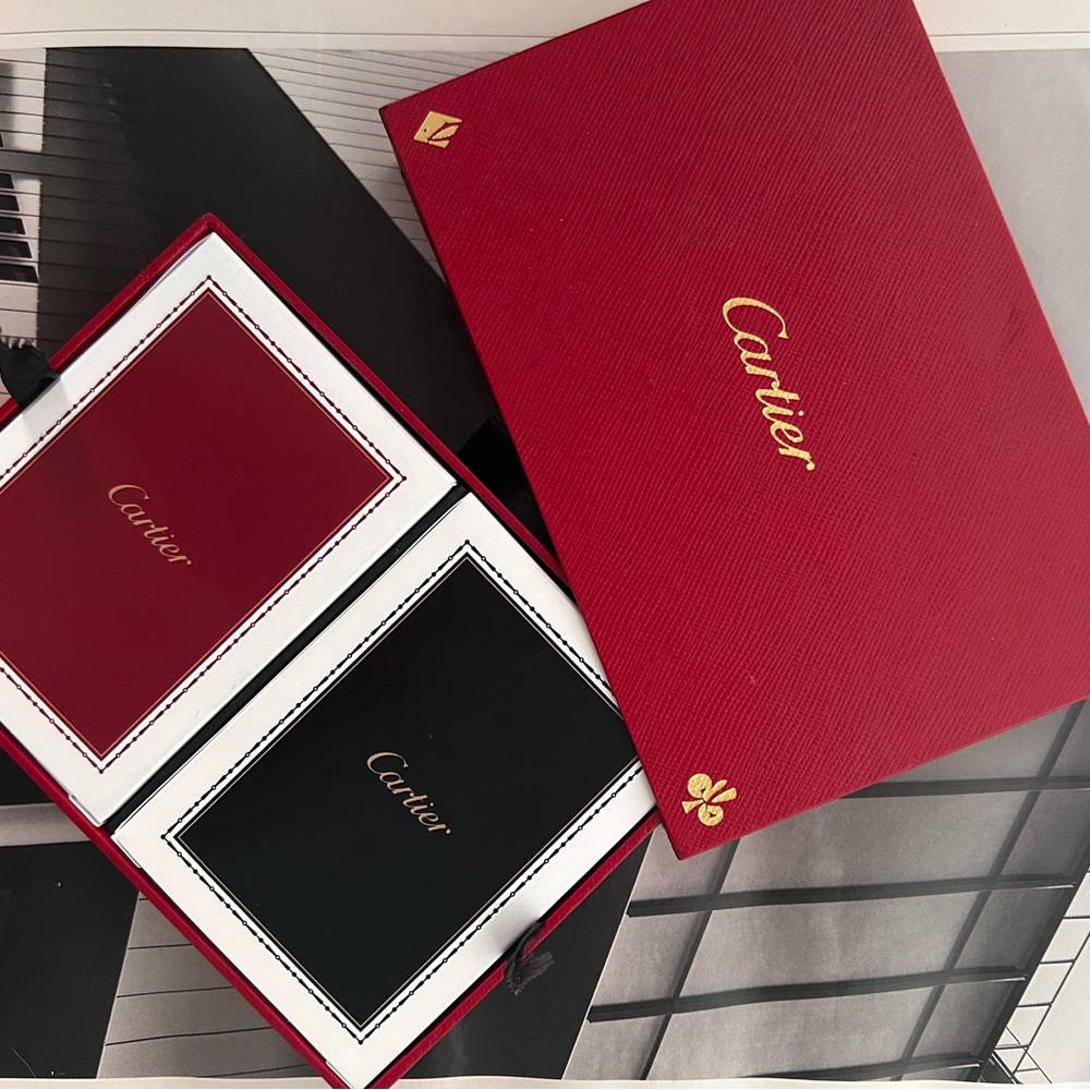 Cartier Red and Black Playing Cards Set